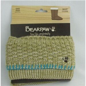 Bearpaw tan an blue boot cuffs NWT